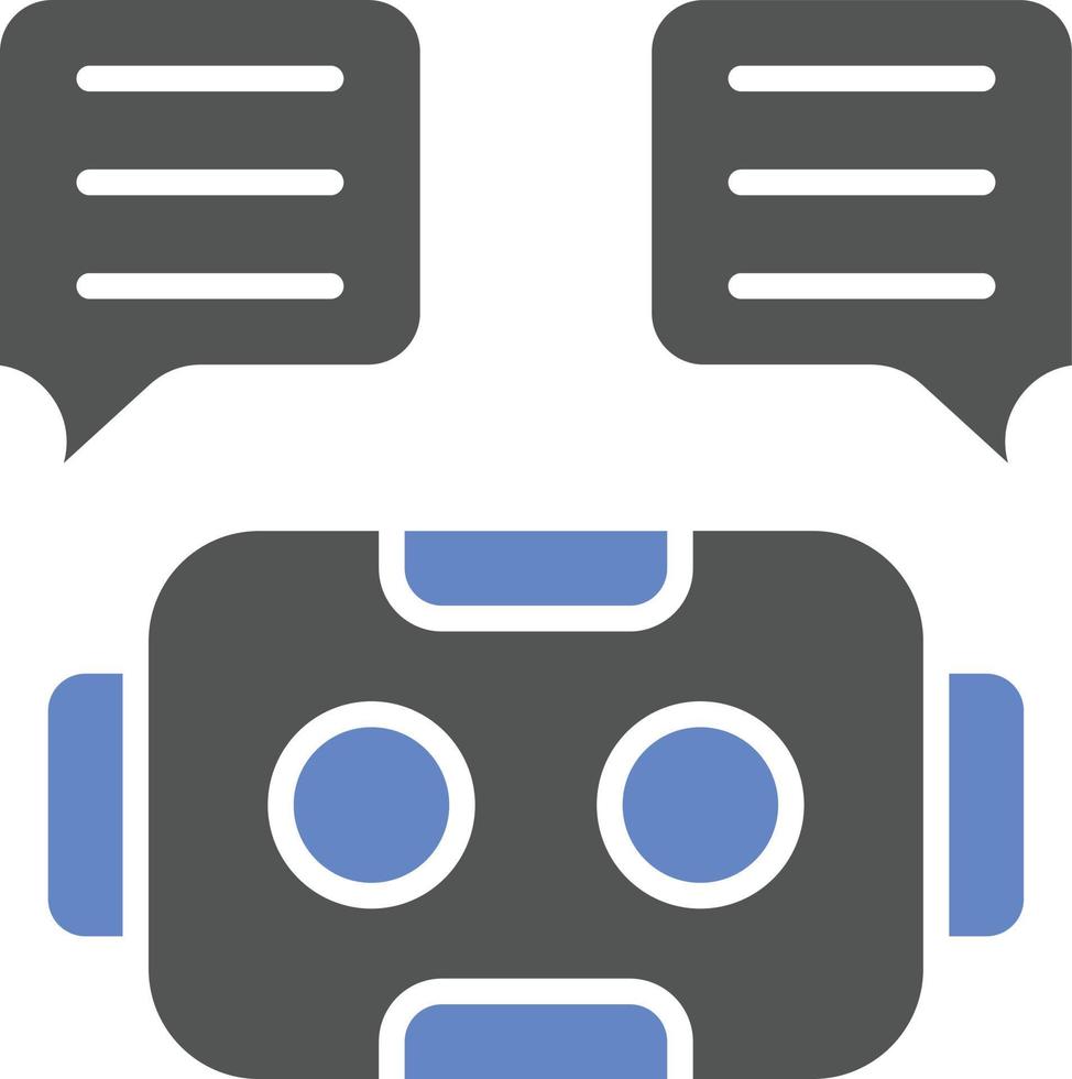 Chat-Bot-Symbolstil vektor