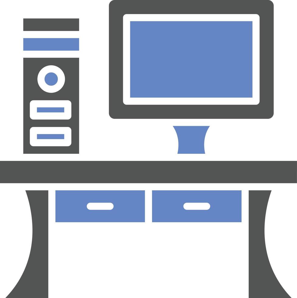 Computertisch-Icon-Stil vektor