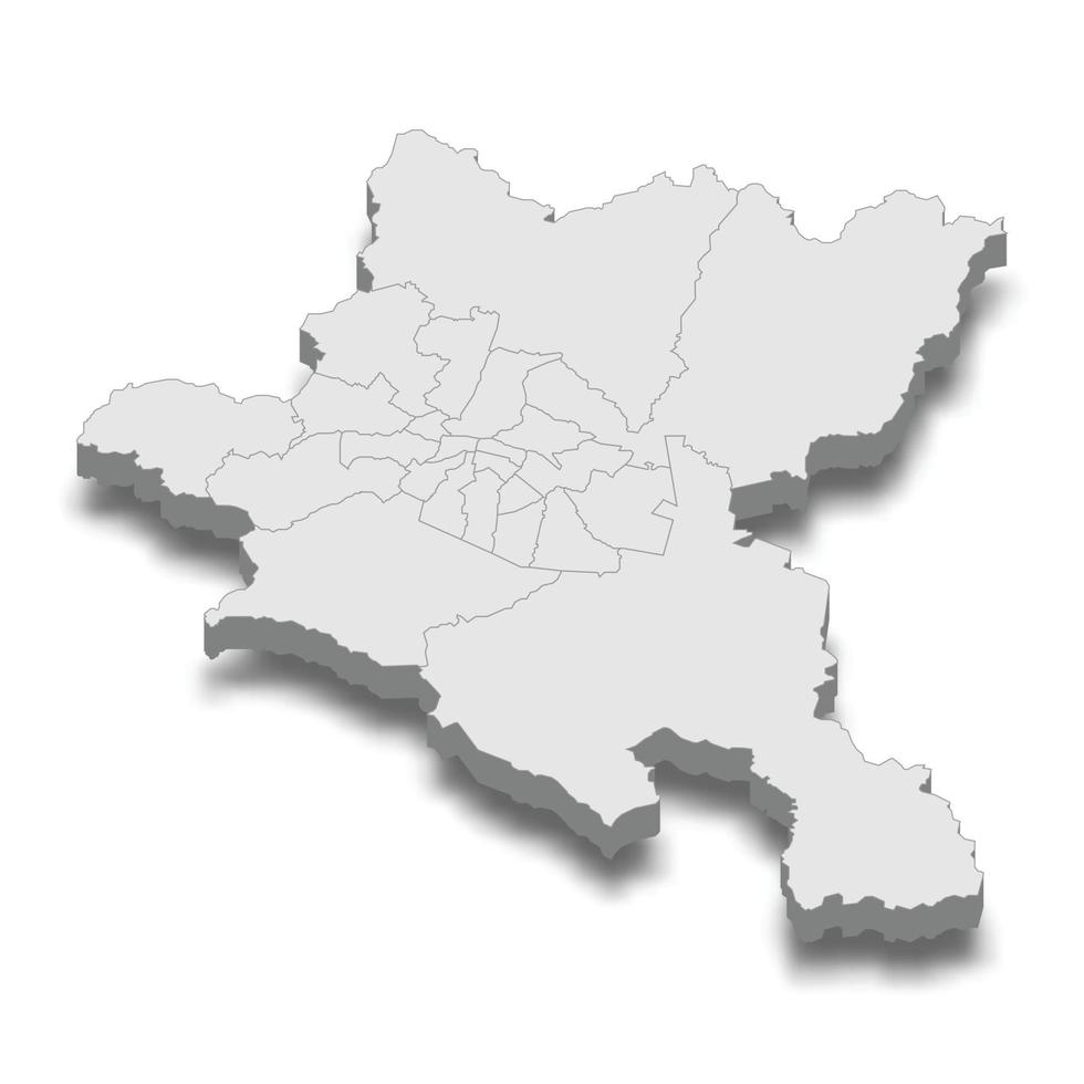 isometrische 3d-karte der stadt sofia ist eine hauptstadt bulgariens vektor