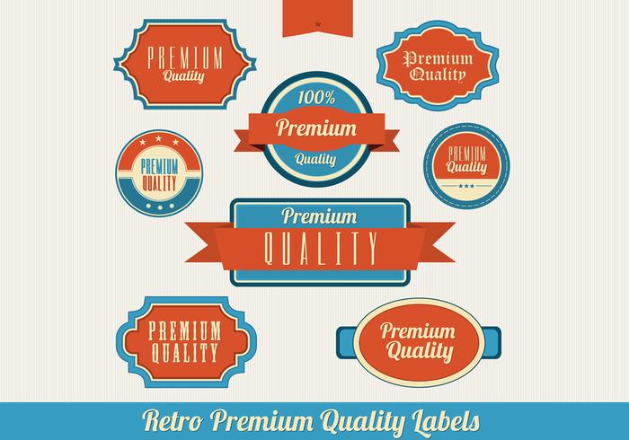 Retro Premium Label Vektor Set