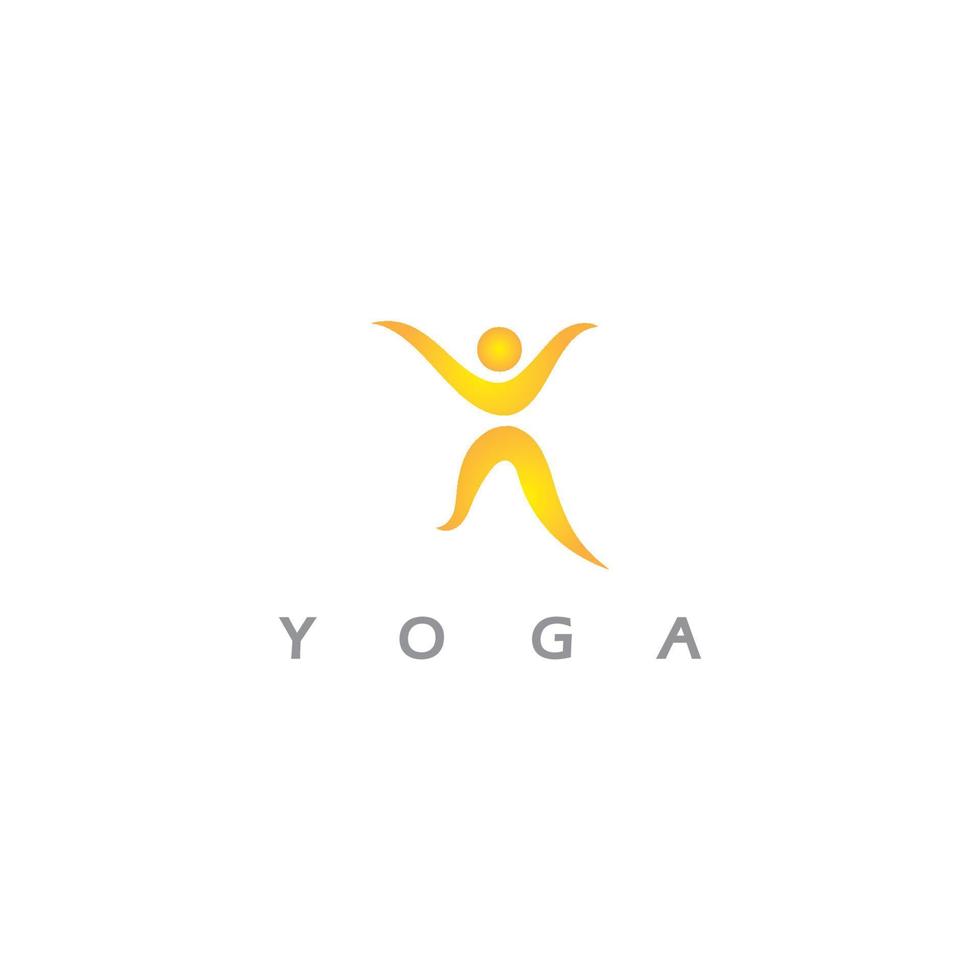 Logo-Design von Menschen, die Yoga-Symbol-Symbol-Illustrationsvektor machen vektor