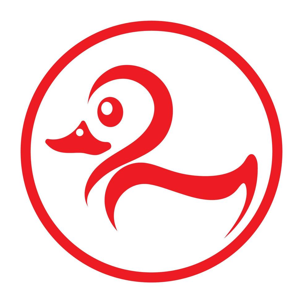 Ente-Symbol-Logo-Symbol-Vektor vektor