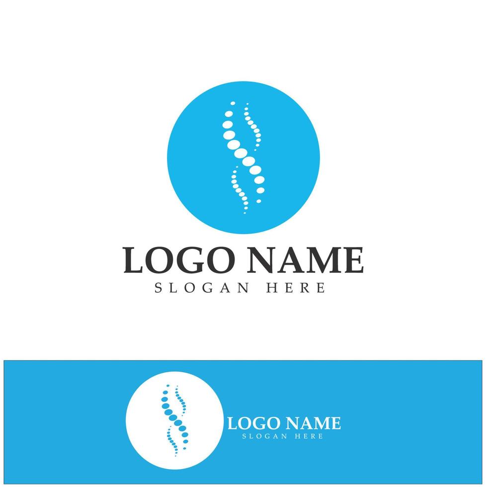ryggraden vård diagnostik logotyp symbol ikon design vektor