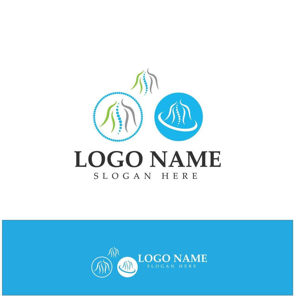 Wirbelsäulenpflege Logo Design Illustration Symbol Vektor