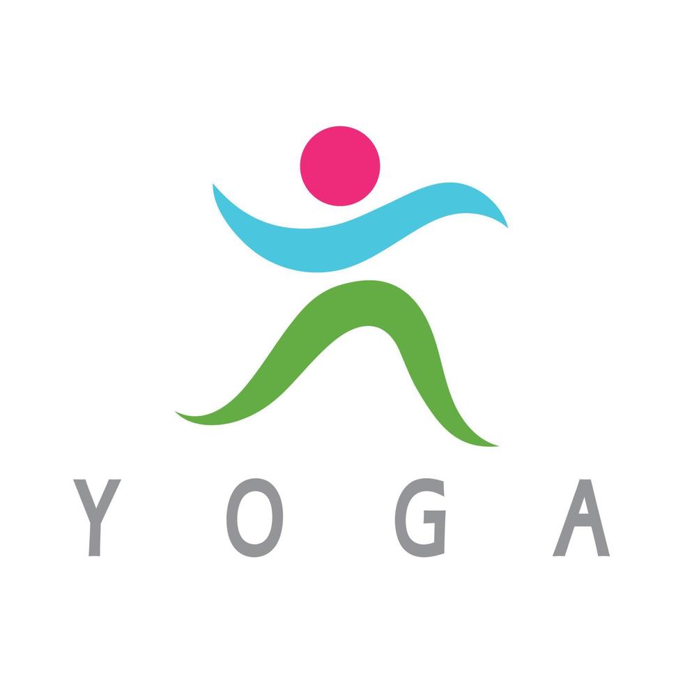 logotyp design av människor som gör yoga symbol ikon illustration vektor