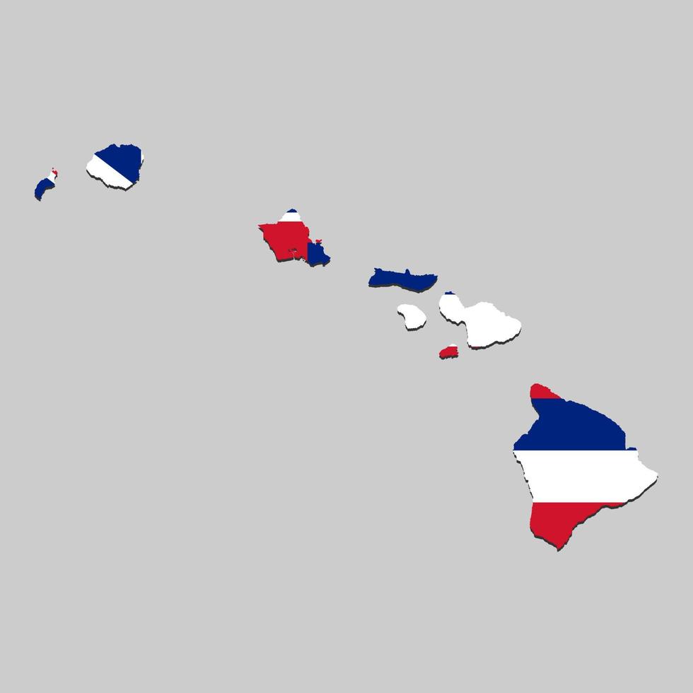 karta med nationalflagga. vektor illustration