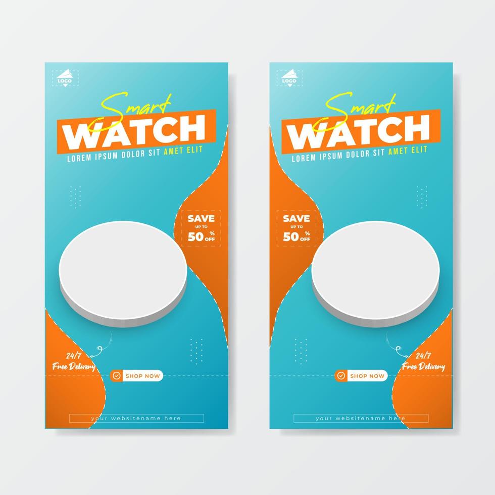 Verkaufsvorlage für Smartwatch-Banner vektor