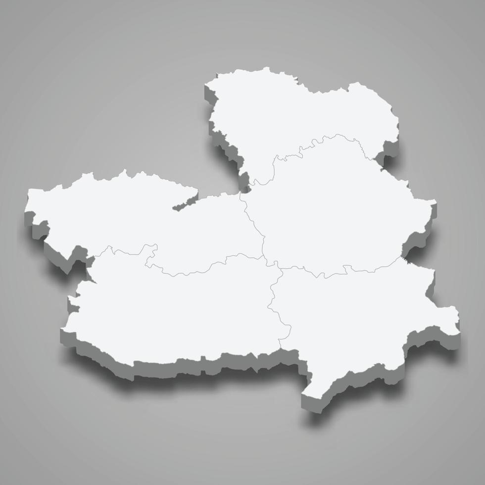 3D-region i Spanien vektor