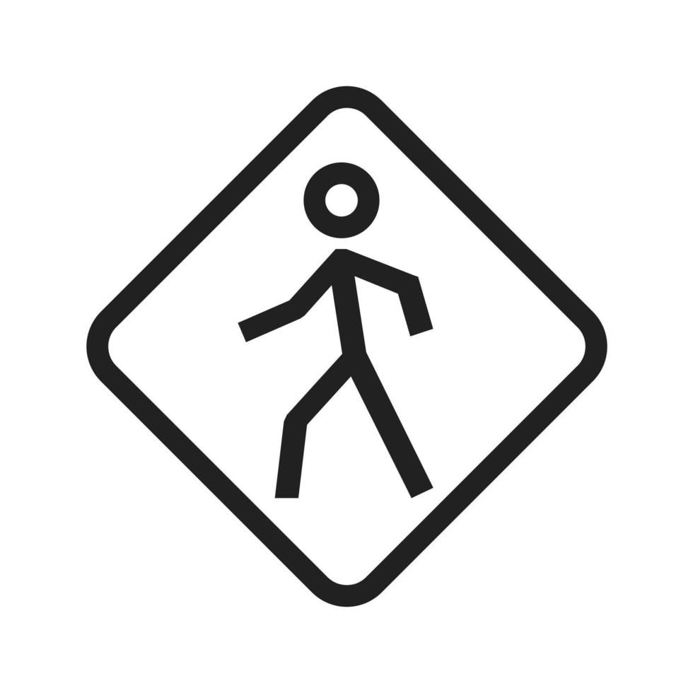 Symbol für Fußgängerzeichenlinie vektor