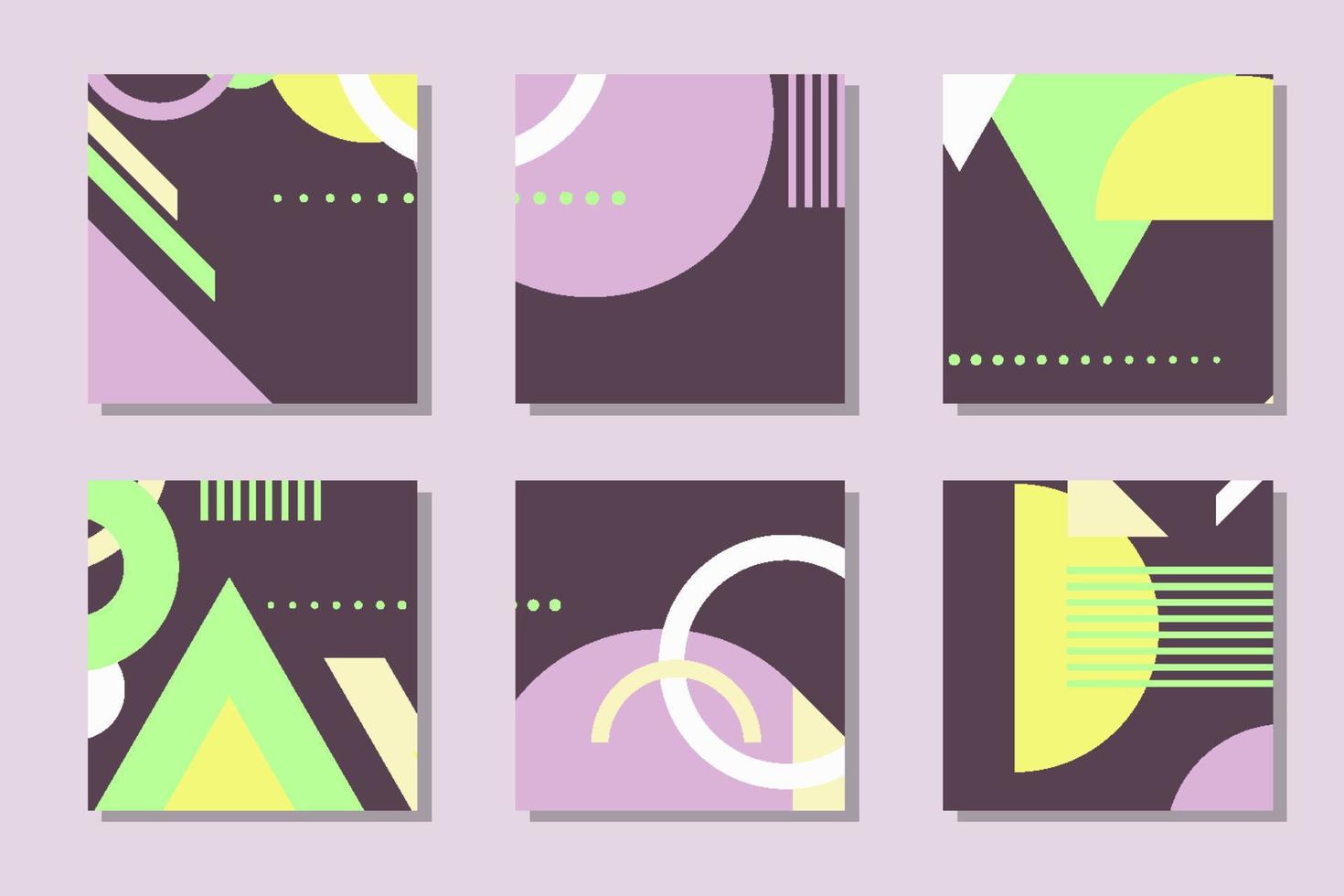 modern abstrakt postdesign för sociala medier. färgglad geometrisk bakgrund, vektorillustration. vektor