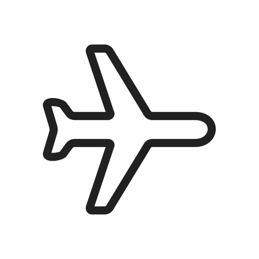 Liniensymbol für den Flugzeugmodus vektor