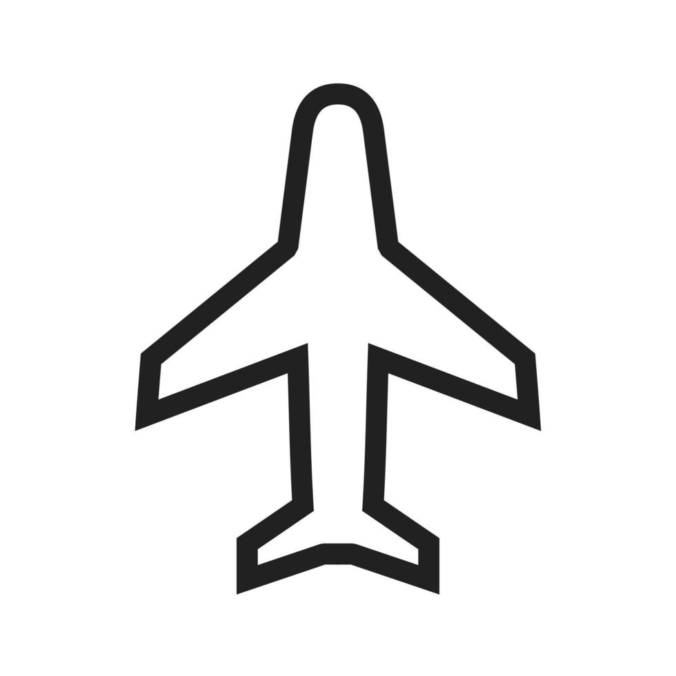 Symbol für die Passagierlinie des Flugzeugs vektor