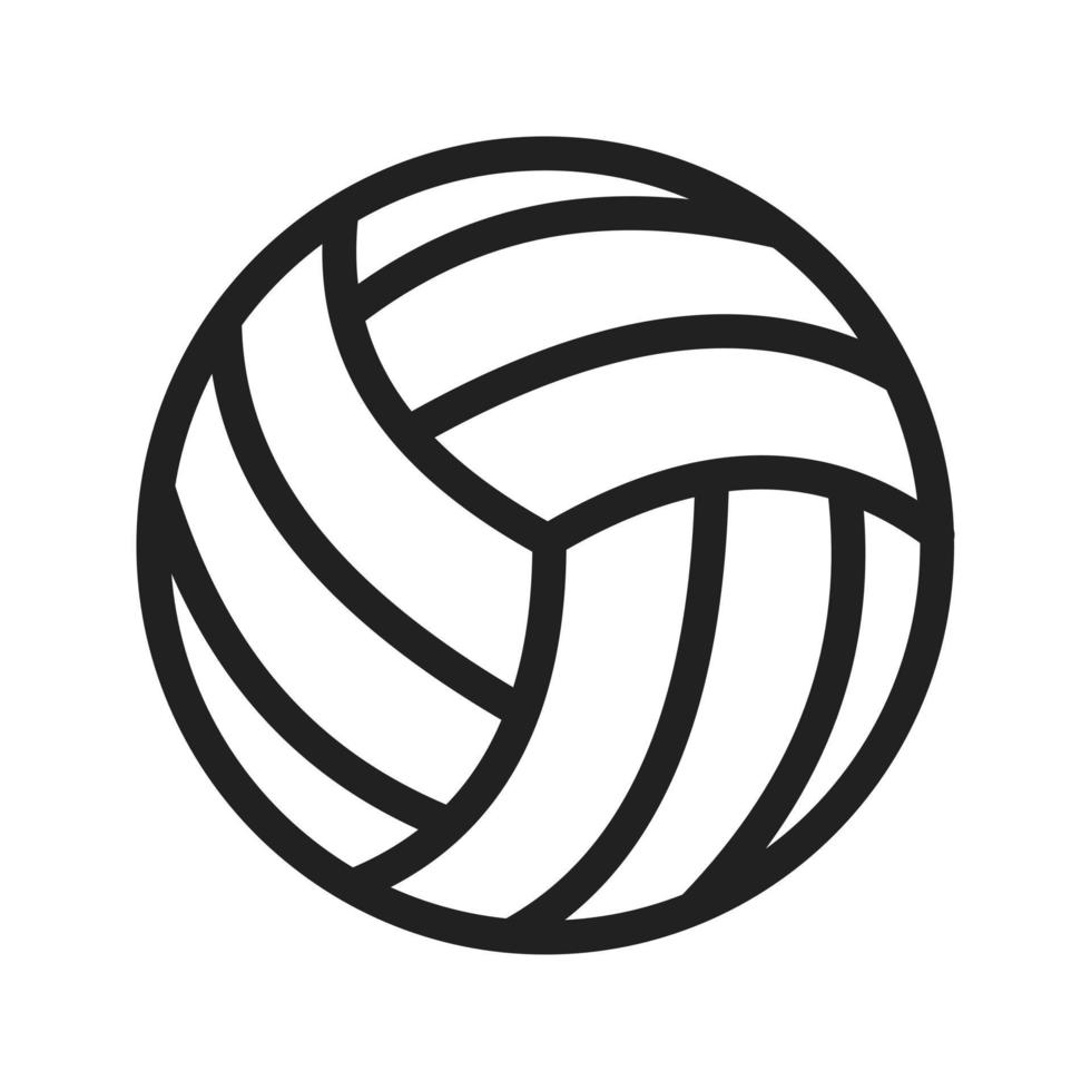 volley boll linje ikon vektor