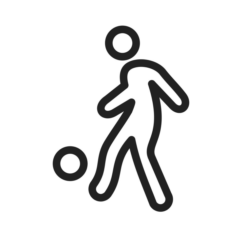 Liniensymbol für Fußballspieler vektor