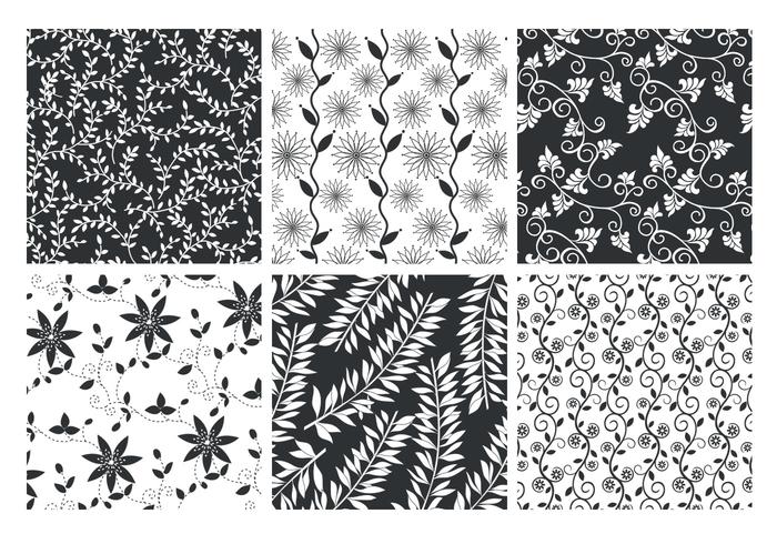 Floral Patterned Hintergründe Vector Set