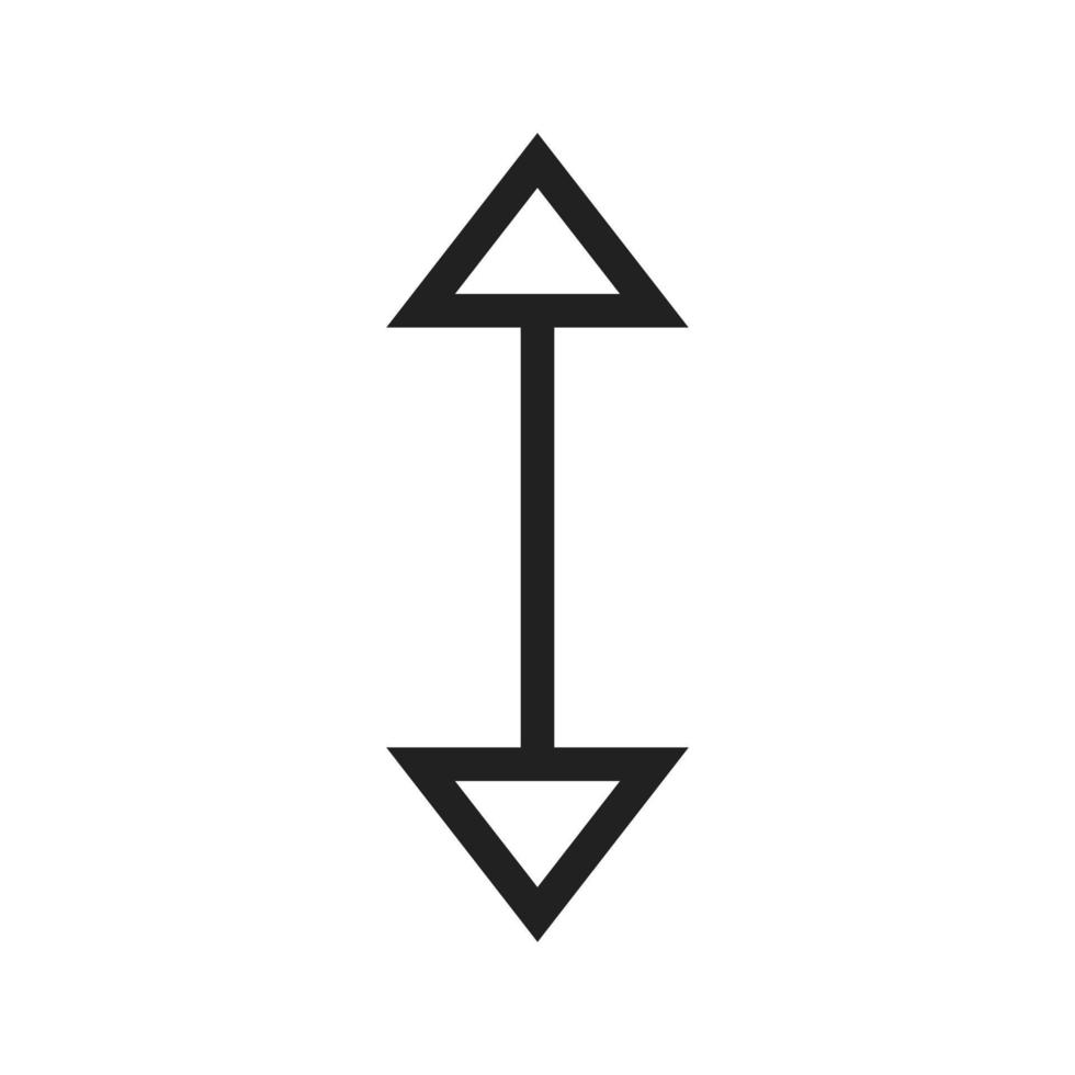Auf-Ab-II-Liniensymbol vektor