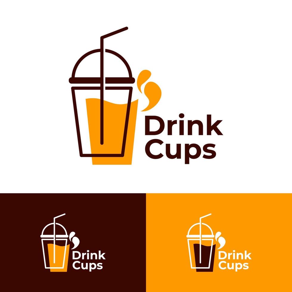 dryck kopp förpackning läsk logotyp mall vektor