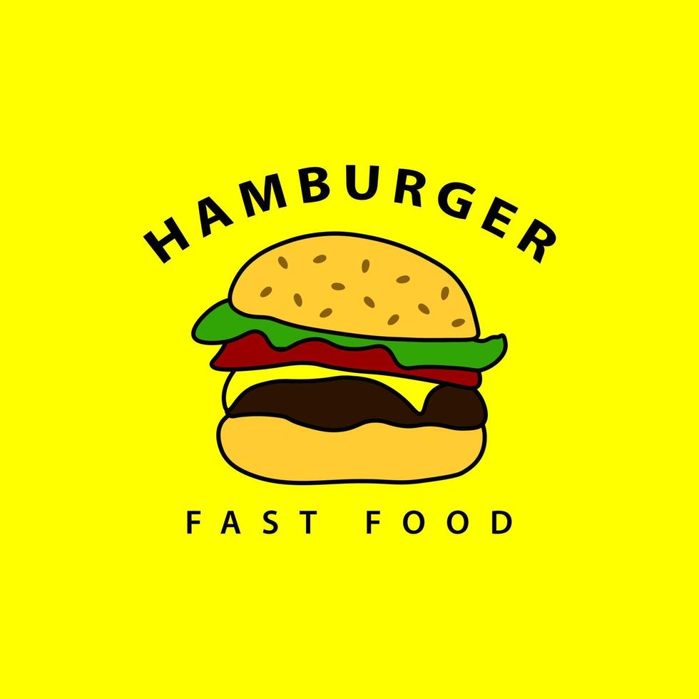 hamburgare logotyp mall vektor