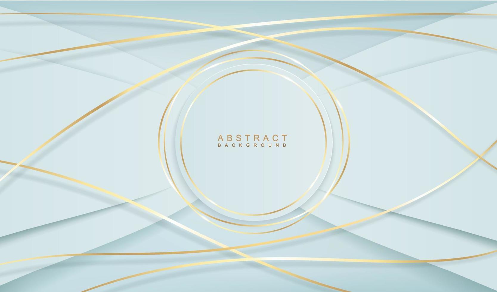 abstrakte 3d-moderne Banner-Design-Vorlage, goldene Kreislinien auf weißem Hintergrund vektor