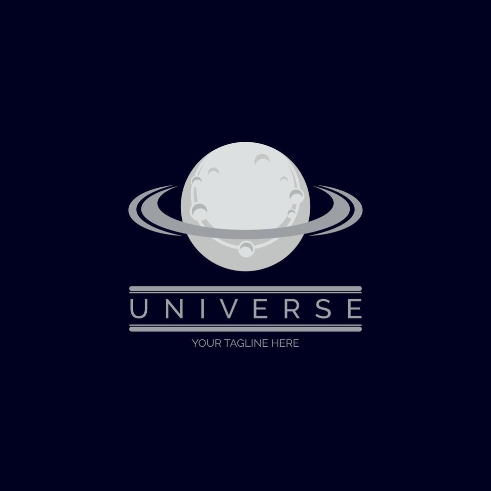 Universe Planet Logo-Designvorlage für Marke oder Unternehmen und andere vektor