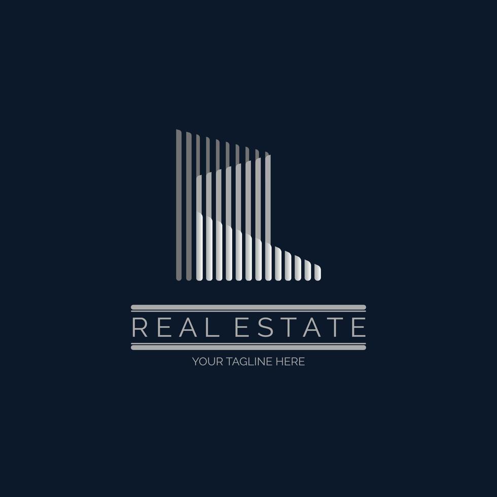 Logo-Vorlagendesign für Immobilienmakler für Marken oder Unternehmen und andere vektor