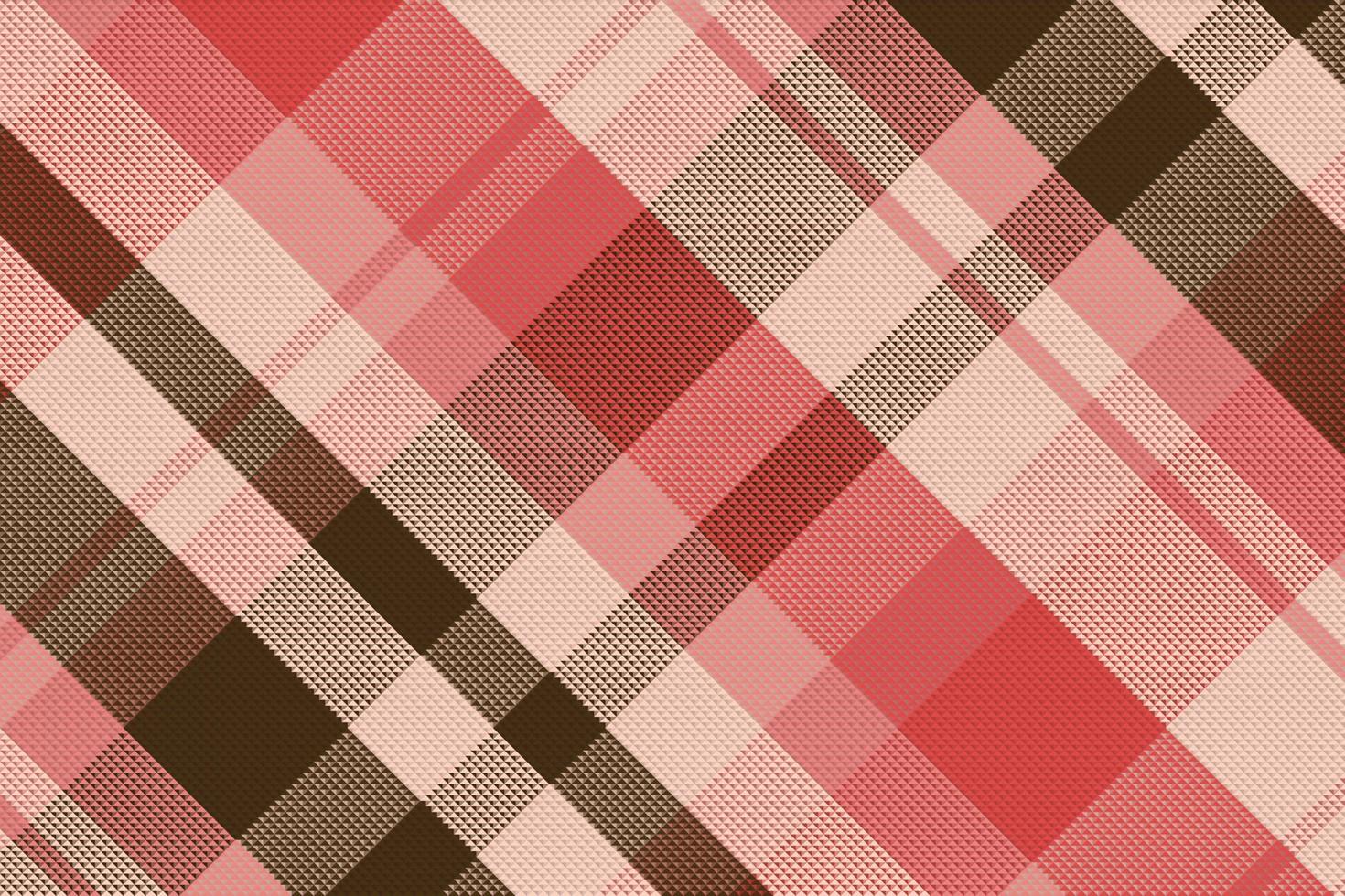 Tartan-Plaidmuster mit Textur und warmer Farbe. vektor