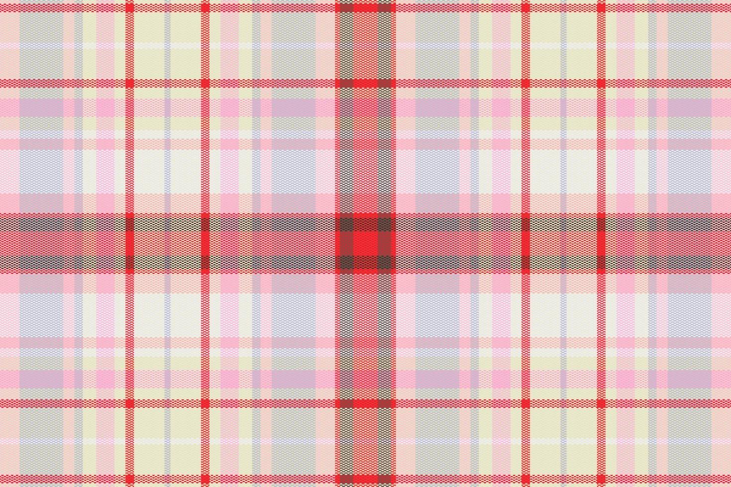 karierter musterhintergrund des tartans mit der farbe des valentinsgrußes. vektor