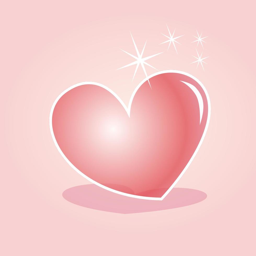 hjärta, ikon kärlek. vektor illustration