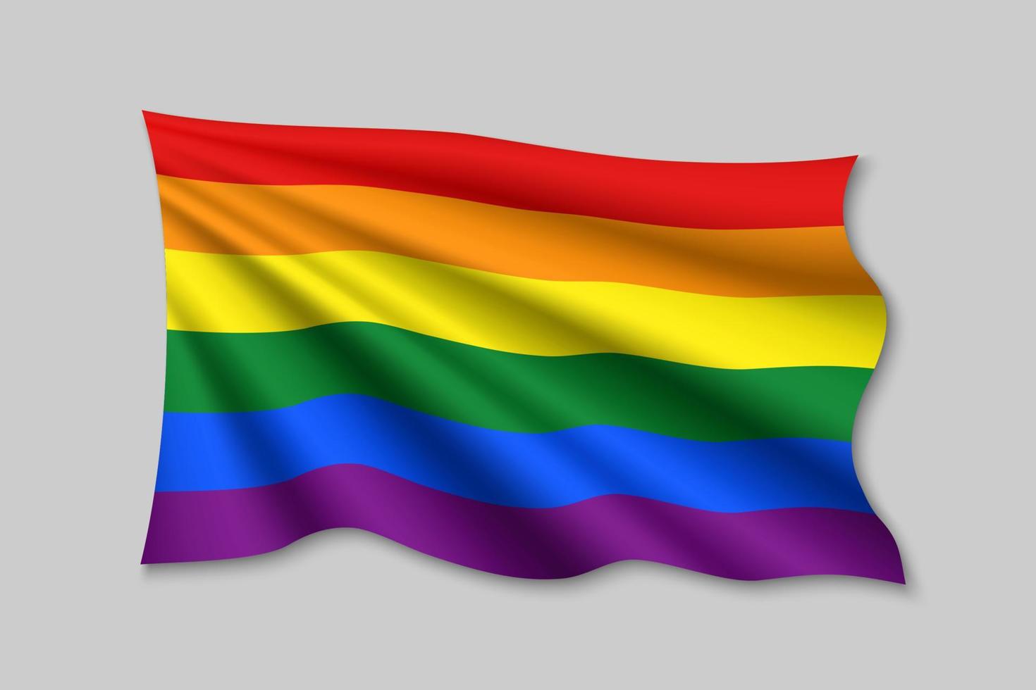 schwenkendes band oder banner mit flagge des lgbt-stolzes. vektor