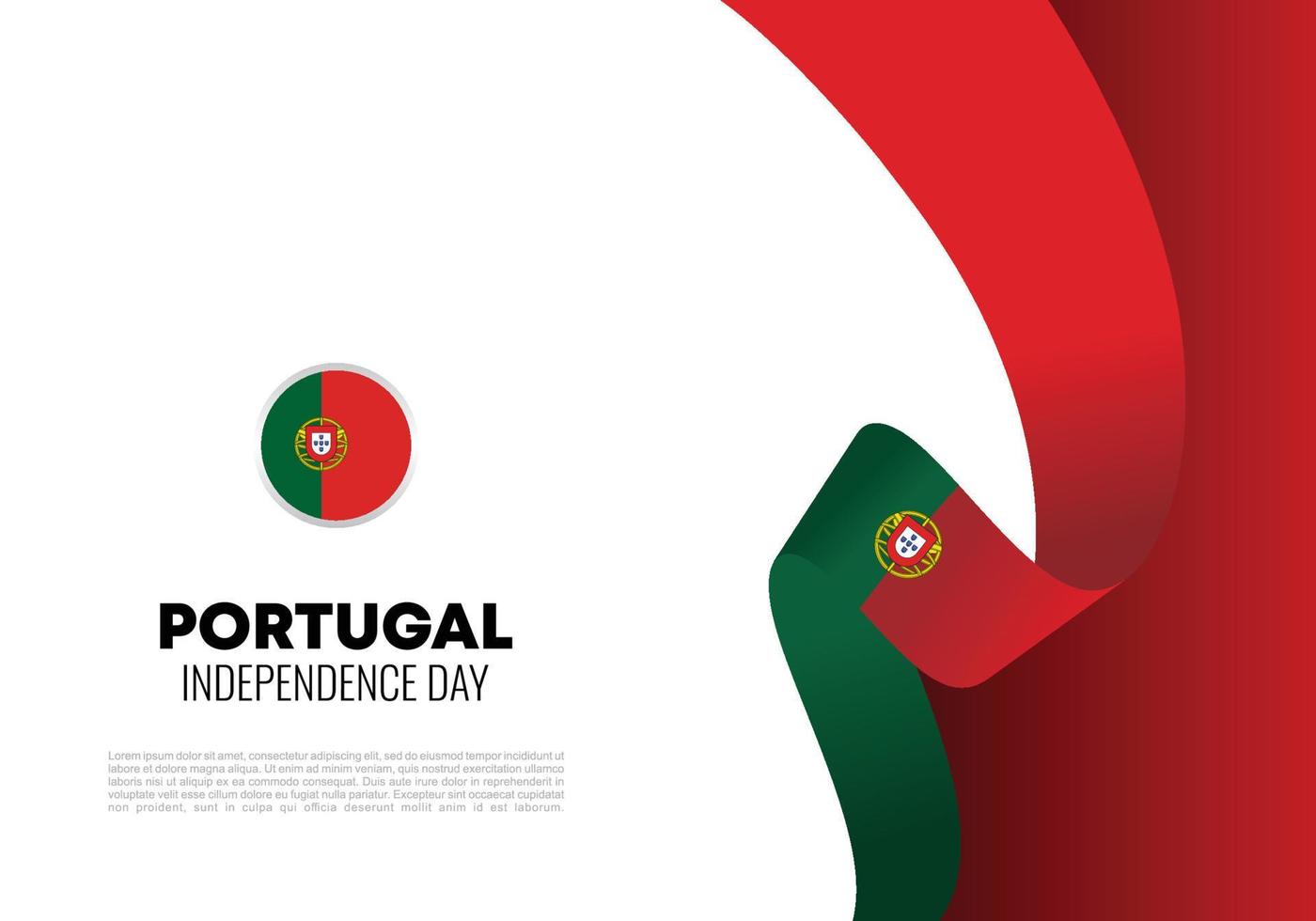 Portugals självständighetsdagen firande i bakgrunden den 1 december. vektor