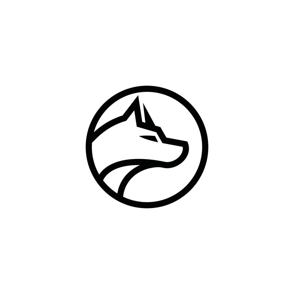 Kopf-Wolf-Logo-Design-Vektor-Konzept. vektor