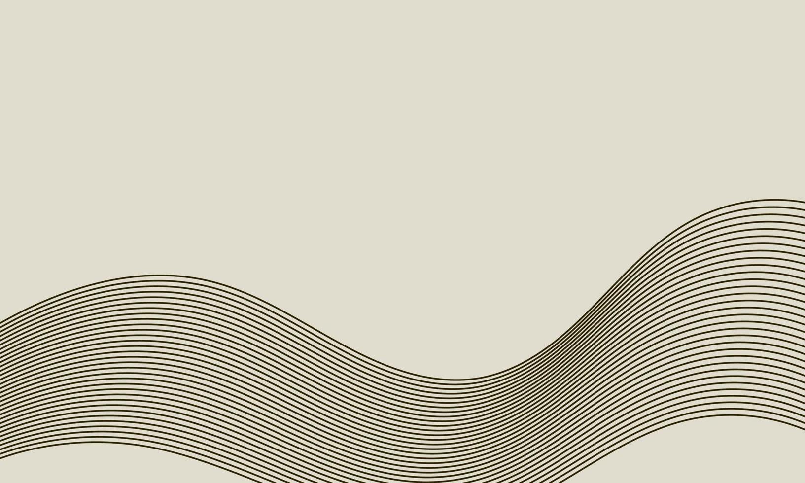 japansk bakgrund med linje vågmönster vektor. abstrakt konst banner med linjemönster. våg objekt i vintage stil vektor