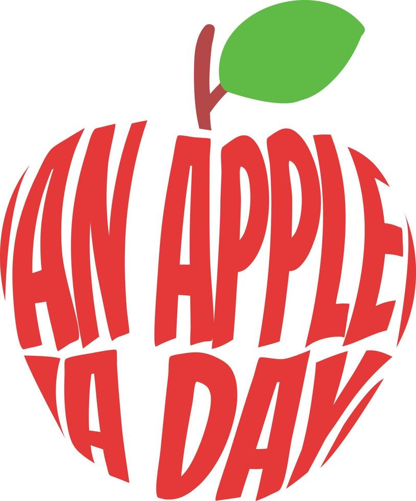 ett äpple om dagen vektor