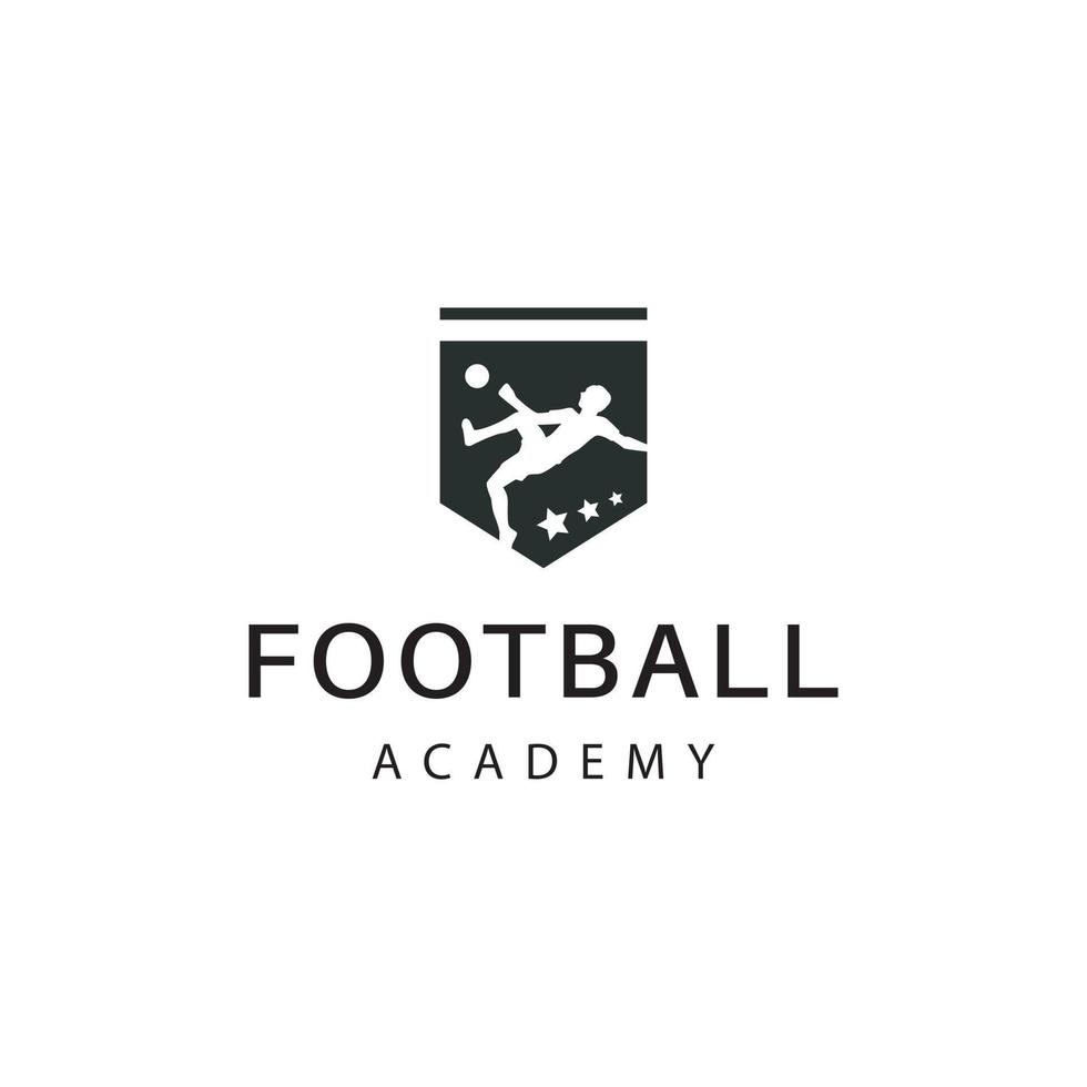 Design des Logos der Fußballakademie vektor