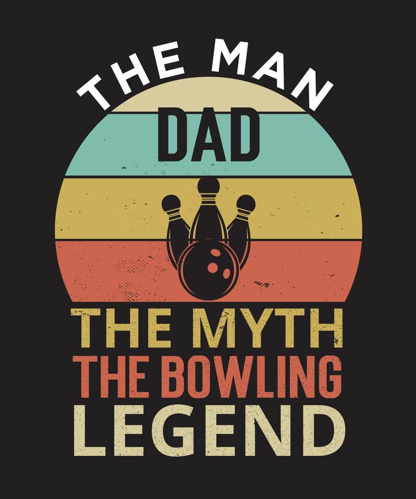 pappa mannen myten bowlinglegenden svg, fars dag vektor