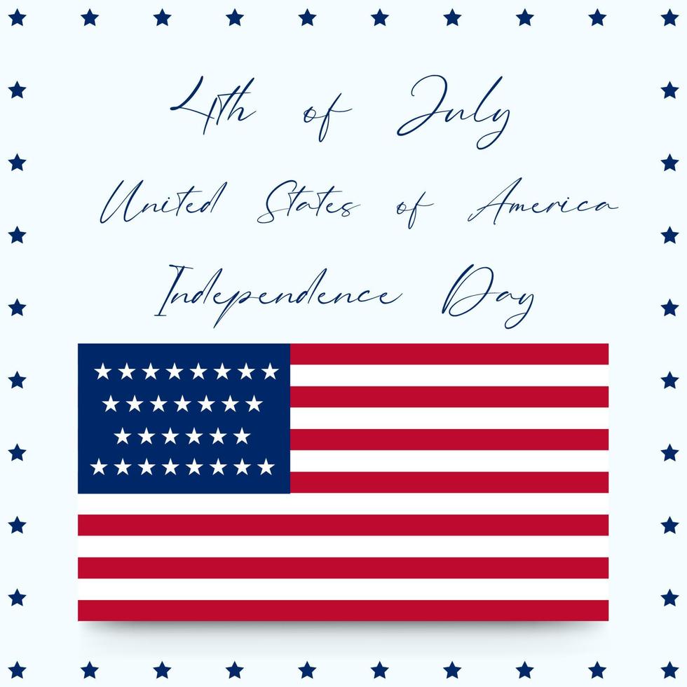 vierter Juli. Tag der Unabhängigkeit. vereinigte Staaten von Amerika. Plakat, Flyer. Banner für Website-Vorlage. vektor