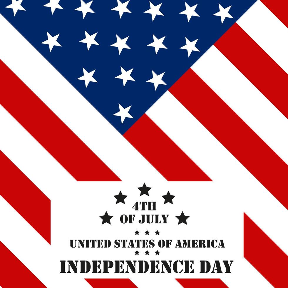 vierter Juli. Tag der Unabhängigkeit. vereinigte Staaten von Amerika. grußkarte, plakat, flyer. Banner für Website vektor