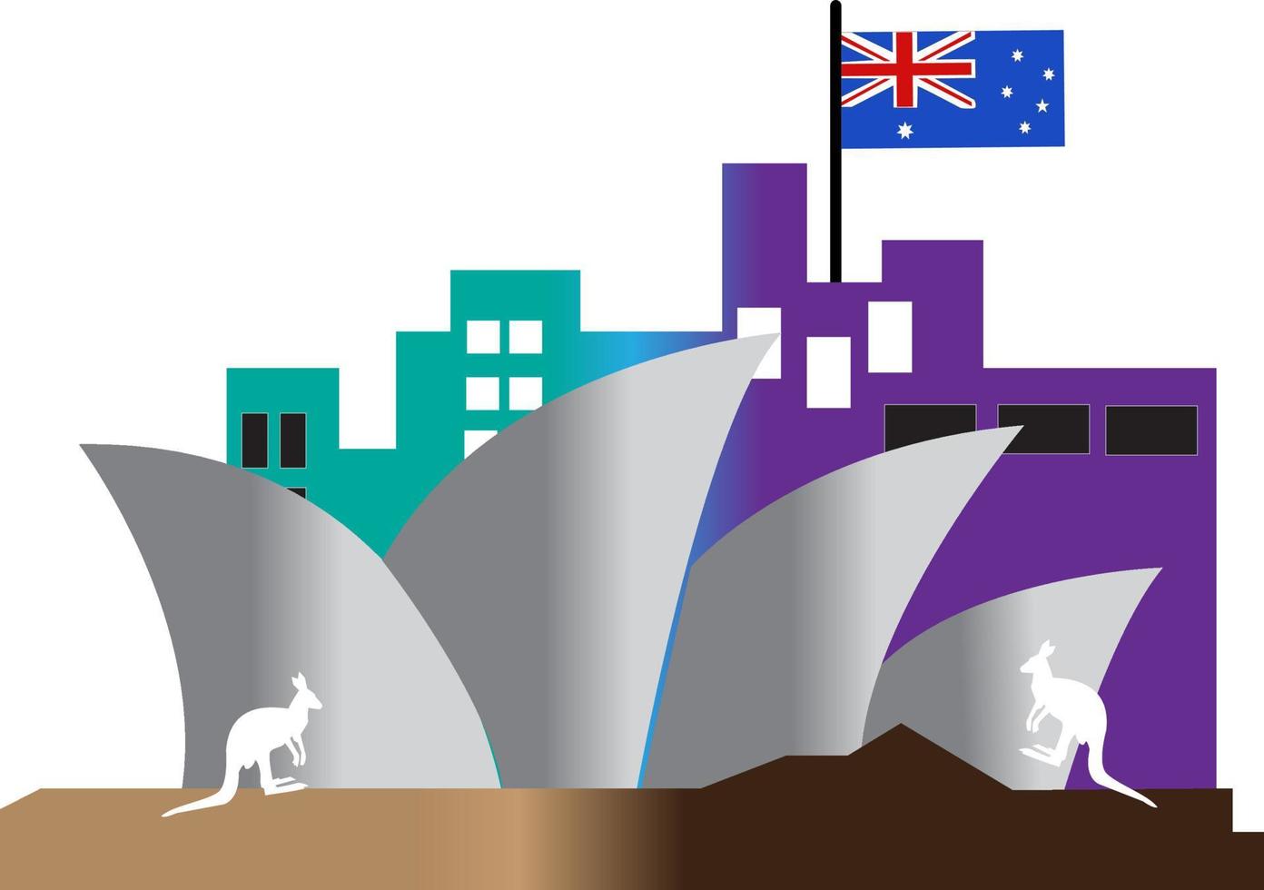 Vektor eines Sidney-Hintergrundflaggentages Australien.