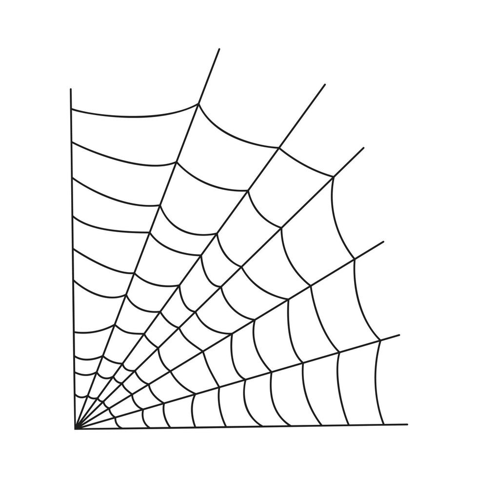 Spinnennetz-Ecke isoliert auf weißem Hintergrund. Spinnennetz-Symbol. gestaltungselement für halloween-partydekoration vektor