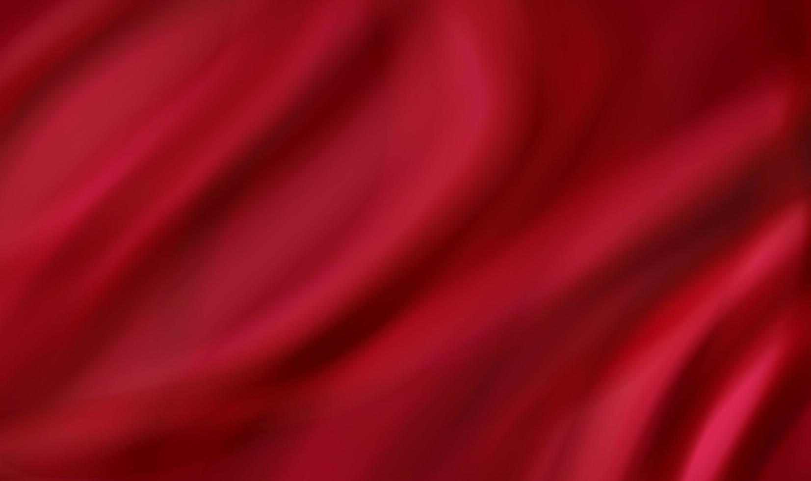 abstrakt rött sidentyg realistisk textil 3d illustration bakgrund vektor
