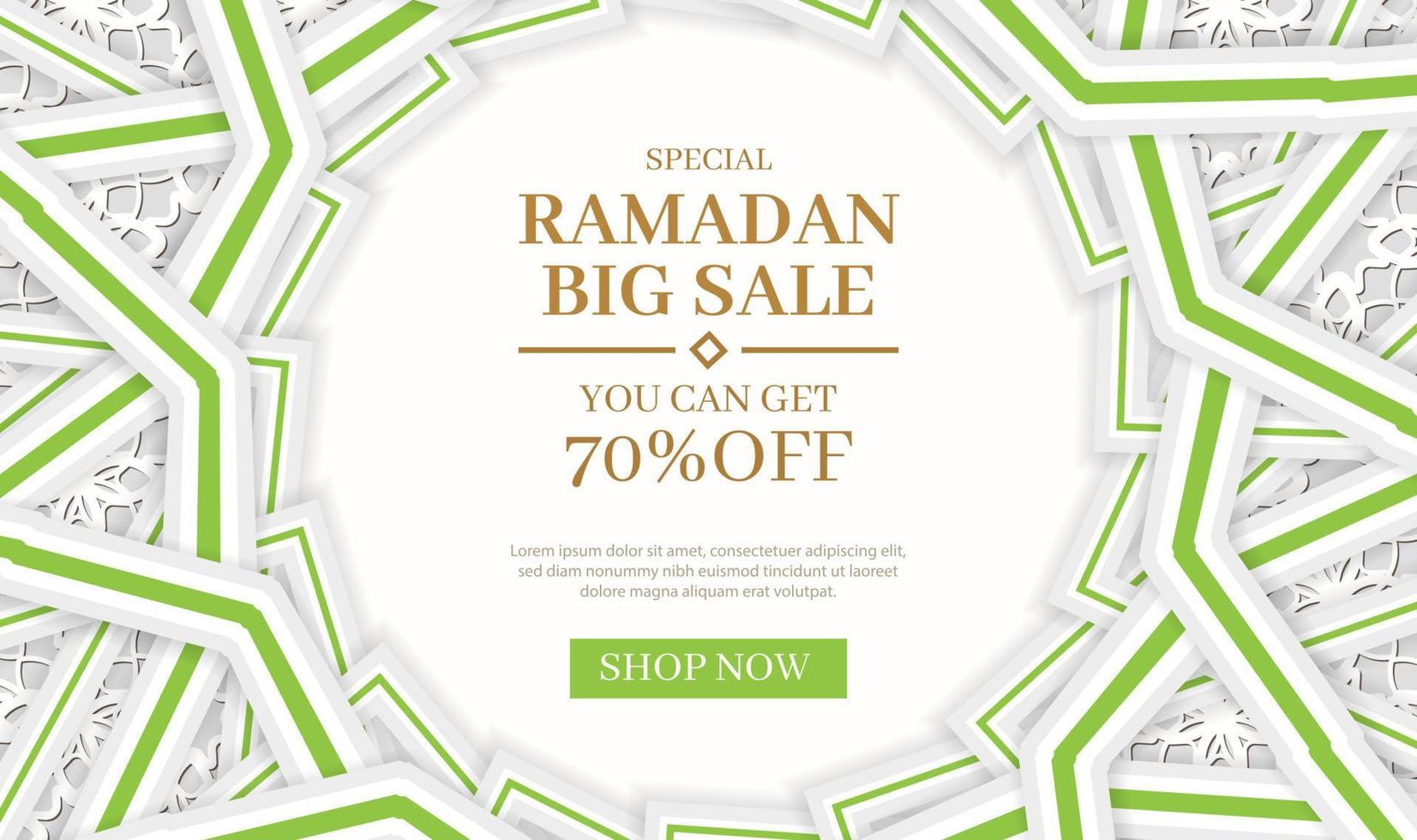 Ramadan Kareem Banner Big Sale Social Media Web vektor