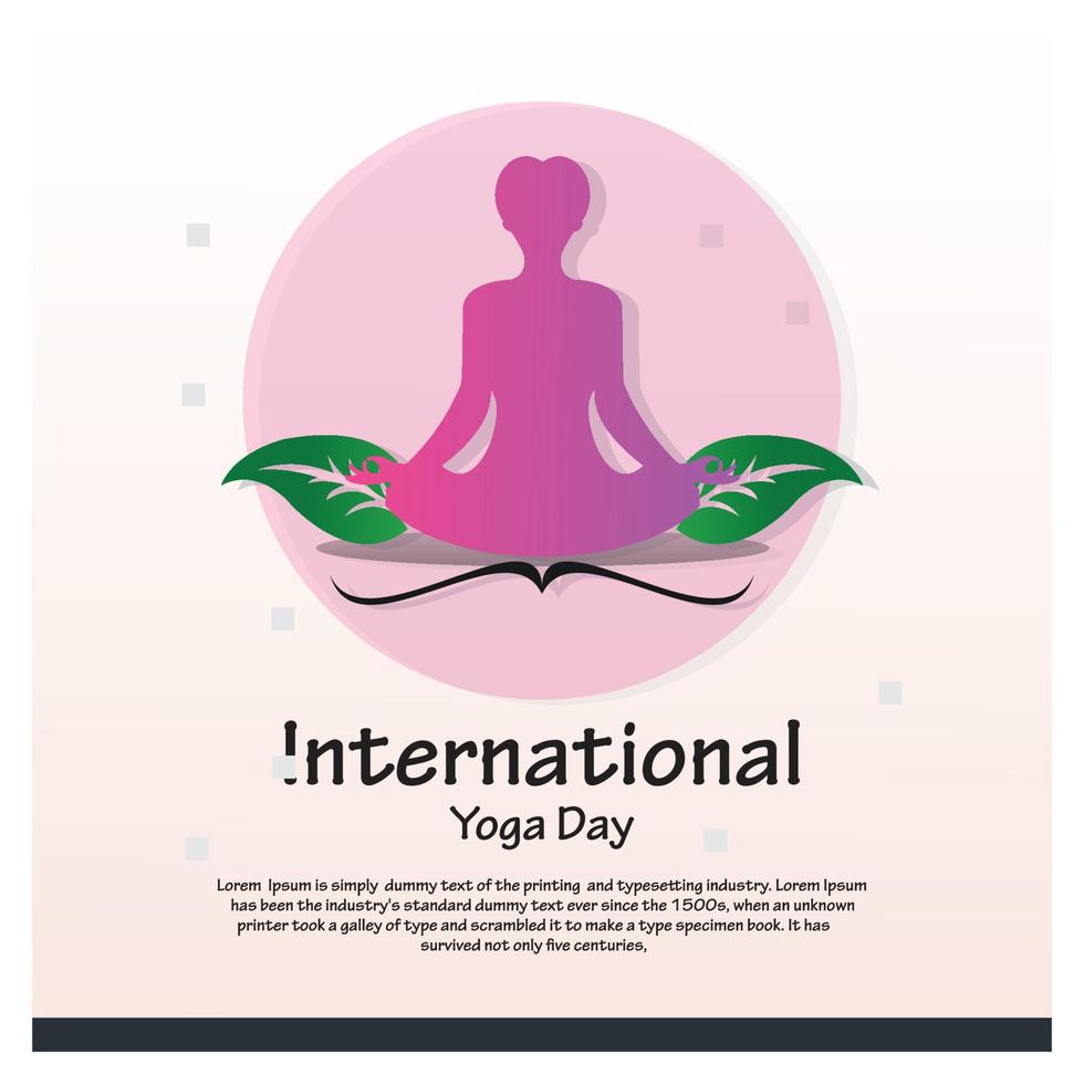 hand gezeichneter internationaler tag der yogaillustration freier vektor