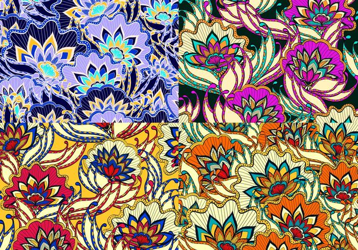 Vintage Floral Vector Patterns