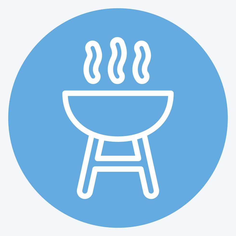 Icon-Grill. geeignet für Bildungssymbol. blaue augen stil. einfaches Design editierbar. Design-Vorlagenvektor. einfache Abbildung vektor