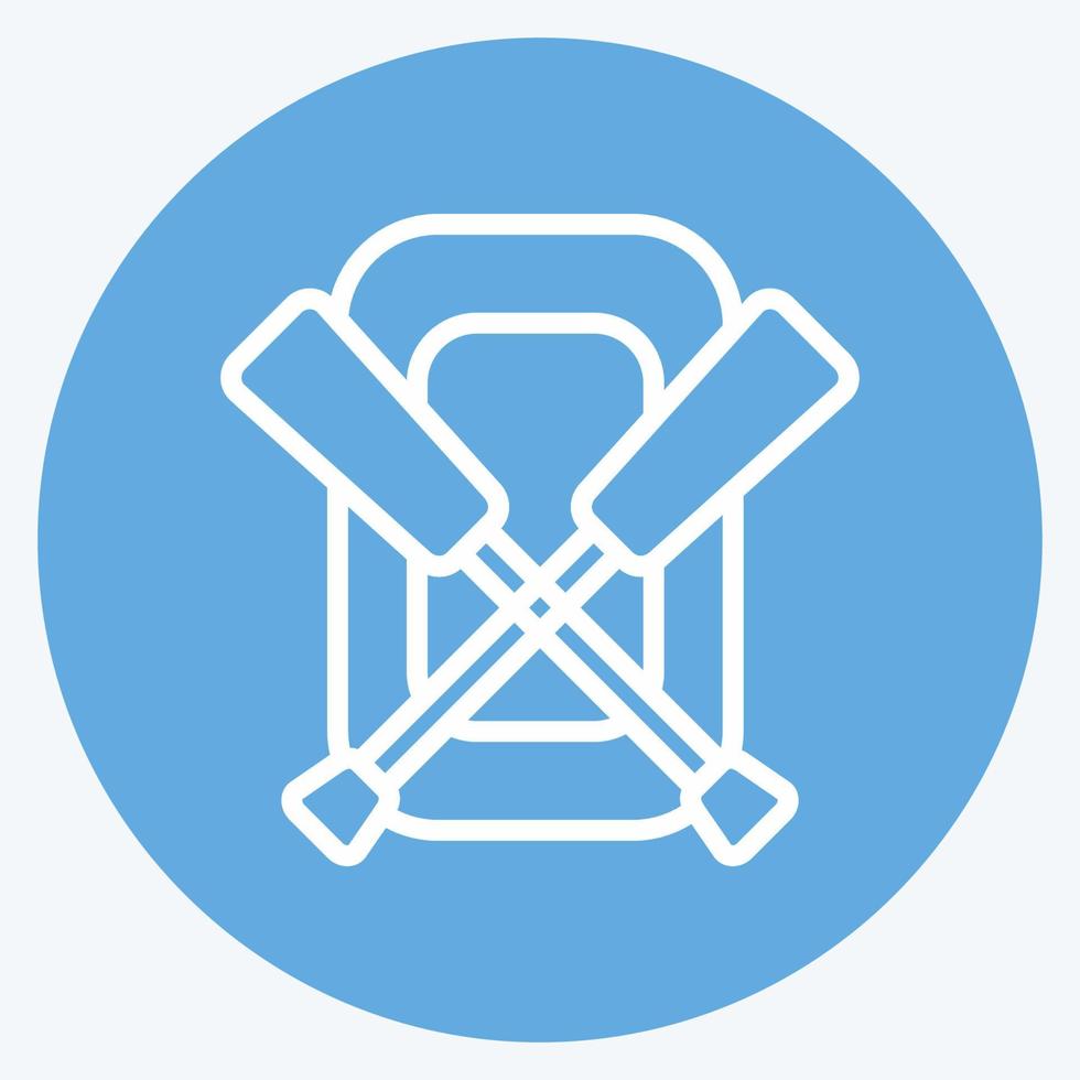 Symbol Gummiboot. geeignet für Bildungssymbol. blaue augen stil. einfaches Design editierbar. Design-Vorlagenvektor. einfache Abbildung vektor