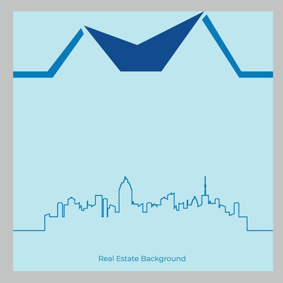 Design-Vorlage für den Hintergrund des Immobilien-Social-Media-Post-Banners vektor