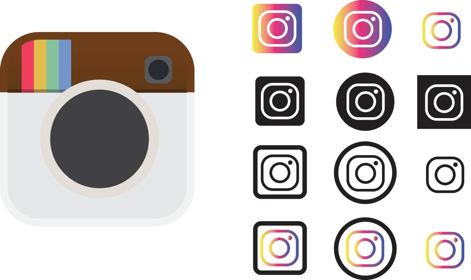 social media symbole illustration instagram vektor