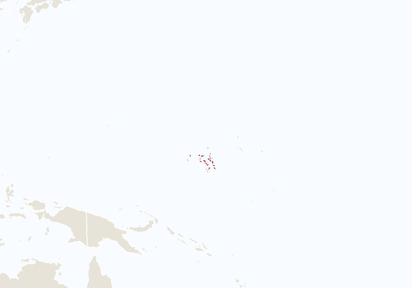 oceanien med markerade Marshallöarna karta. vektor