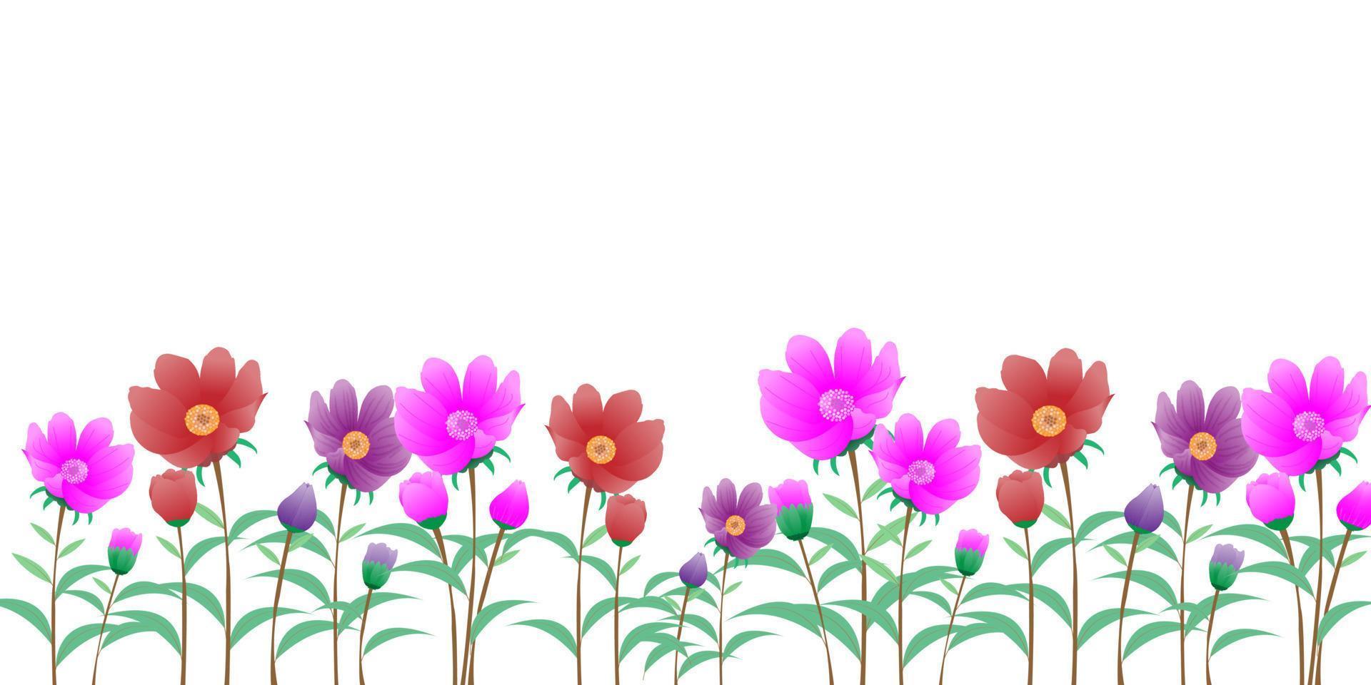 illustration färgglada av blomman isolerad på vit bakgrund. vektor