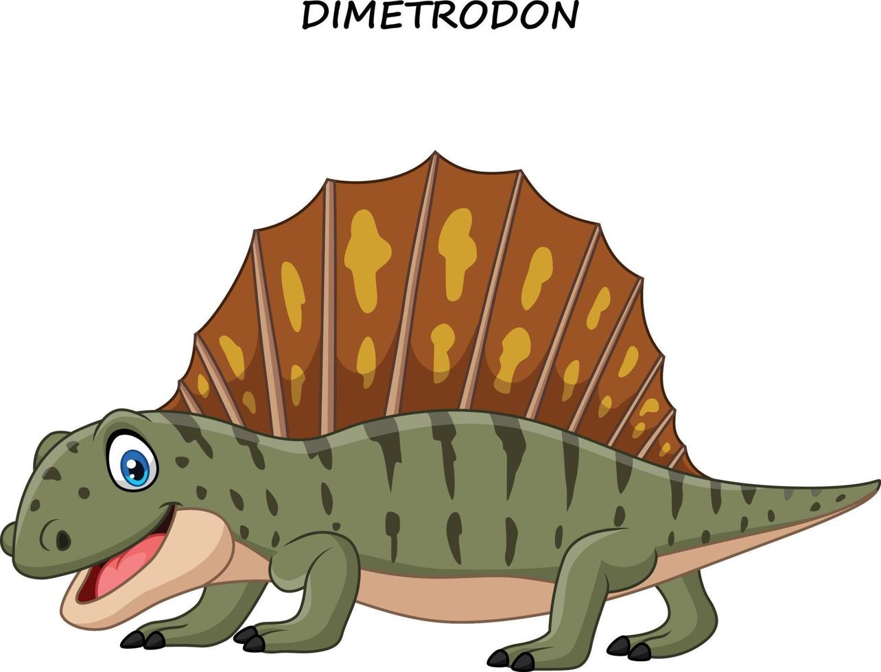 tecknad rolig dimetrodon vektor